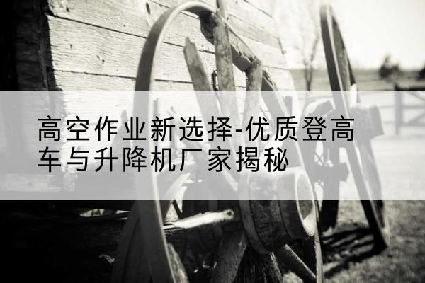 堆龙德庆登高车厂家-高空作业新选择-优质登高车与升降机厂家揭秘