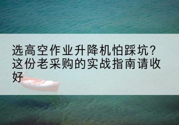 堆龙德庆高空作业升降机厂家推荐-选高空作业升降机怕踩坑？这份老采购的实战指南请收好