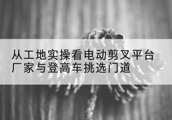 堆龙德庆电动剪叉升降平台厂家-从工地实操看电动剪叉平台厂家与登高车挑选门道