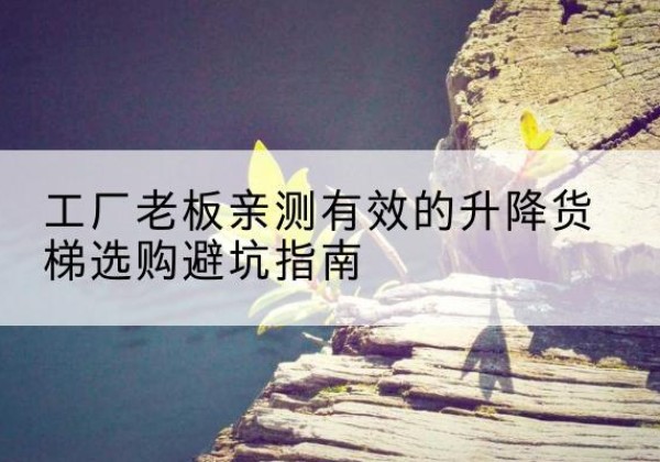 堆龙德庆升降货梯怎么选-工厂老板亲测有效的升降货梯选购避坑指南
